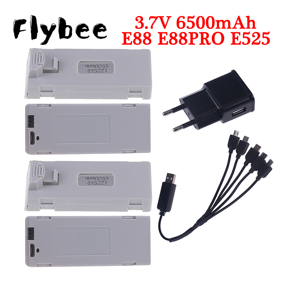 Hobby Rc Quadcopters - Orijinal E88 pil için 3.7V 6500mAh
