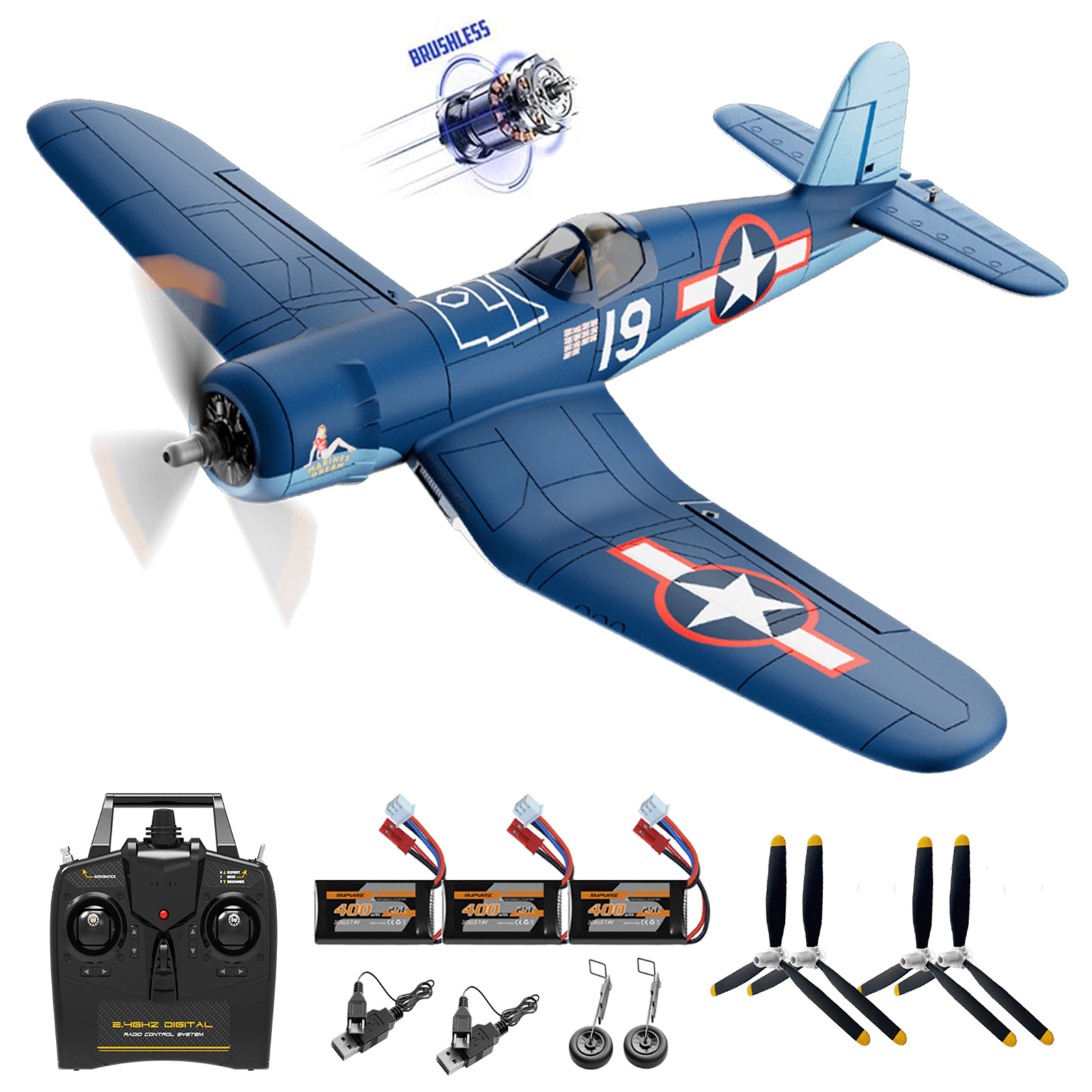 Rc Planes Horizon Hobby - Volantexrc Fırçasız 500mm F4U Corsair RC